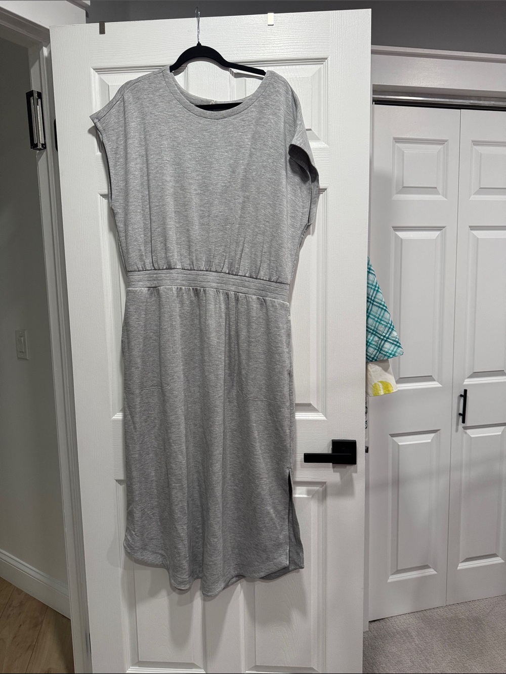LOFT Light Gray Jersey Maxi Dress